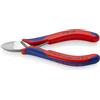 KNIPEX Tronchesi laterali per elettronica con cerniera passante, 77 82 130 | con impugnature multicomponente 130 mm