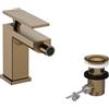 hansgrohe Tecturis E - Rubinetto per Bidet con Scarico A Tirante, Miscelatore Monocomando per Bidet con Altezza Bocca 101 Mm, Bronzo Spazzolato