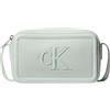 Calvin Klein Donna Borsa a Tracolla Bold Camera Bag con Logo, Turchese (Whispering Blue), Taglia Unica