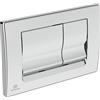 Ideal Standard Solea Placca di scarico per WC, tecnologia a doppio scarico tramite sgancio meccanico, facile da usare e design durevole - Cromata (245x17x160 mm)