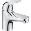 GROHE Swift - Rubinetto per lavabo (taglia XS, monoblocco, dischi in ceramica, risparmio idrico, solo acqua calda o fredda, adatto per piccoli lavabi in bagno), diametro 128 mm, cromato, 20617001