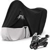 Kistrba Telo moto per esterno per Piaggio mp3 400/500 (con bagagliaio) | 420D tessuto Oxford impermeabile resistente all'inverno telo coprimoto copri moto