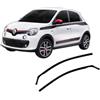 J&J AUTOMOTIVE HEKO Deflettori per Renault Twingo 5-Porte Berlina dal 2014 | 2 deflettori HEKO per Renault Twingo 5-Porte Berlina, PMMA 3 mm, fumé, canale del finestrino.