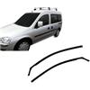 J&J AUTOMOTIVE HEKO Deflettori per Opel Combo 2-Porte 2002-2011, 2 pezzi | 2 deflettori HEKO per Opel Combo 2-Porte, PMMA 3 mm, fumé, canale del finestrino.