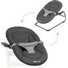 Bebeconfort Timba Baby 2 in 1, Sdraietta Neonati 0-6 mesi, 0-9kg, Compatibile con Seggiolone Timba, Sdraietta Reclinabile in 2 Posizioni, Seduta Imbottita, Cintura a 3 Punti, Tinted Graphite