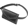 HAPINARY Marsupio Donna Catena in Cuoio Nero Rivetti Punk