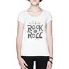 Capzy Its Indie Rock And Roll for Me Bianca Donna Maglietta White Women's T-Shirt Tee