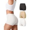 SHARICCA Boxer Donna Senza Cuciture Vita Alta Pantaloncini Donna in Viscosa Culotte Shorts Intimo Fitness Sport Hot Pant (3 Pacco-01, XL-1)