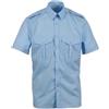 Generico Camicia Pilota con Porta Gradi Bianca a Maniche Corte, Due Tasche Frontali, Stile Uniforme, Colletto Classico
