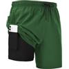 Zoofly Costume da Bagno Uomo Boardshorts con Tasche a Zip Fodera Compressiva Pantaloncini Sportivi Uomo 2 in 1 Pantaloncini da Mare Uomo