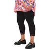 Zizzi Leggings da donna grandi taglie 3/4 in pizzo viscosa taglia, Nero , 54/56