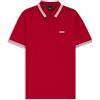 BOSS Paddy Curved, Polo Moderno, Uomo, Rosso (Medium Red 612), XXL