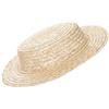Zgehnao Cappello da festa, cappello in paglia intrecciata da donna, traspirante, vittoriano, cappello di paglia francese, cappello piatto per spiaggia, vacanze
