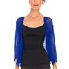 SHU-SHI - cardigan/coprispalle trasparente - effetto a maglia - donna - Taglia unica - Blu intenso