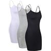 Geyoga 3 Sottovesti da Donna con Spalline Estivi Abitino Sottoveste Regolabile Cotone