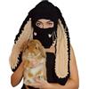 Katutude Berretto Lavorato a Maglia Carino con Orecchie da Coniglio Cappello Invernale Caldo Passamontagna Cappello Invernale da Donna Copricapo da Sci Passamontagna Scaldacollo per Sport all'Aria AP