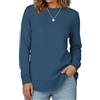 Cuptacc Maglione Donna Manica Lunga Girocollo Autunno Moda Top | Abbigliamento femminile,trama compatta,fibra flessibile,stile lineare,outfit quotidiano