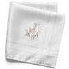 Inzepocket Fazzoletto da donna ricamato, doppia personalizzazione, iniziali e fantasia, 100% cotone, 35 cm, 1 unità