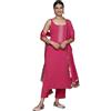 Jaanvi fashion Set Kurta dritto da donna con fondo tonale e Dupatta, abbigliamento elegante e casual per ufficio, feste e occasioni festive