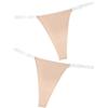 SEAUR G String Mutandine Invisibili a Vita Bassa da Donna, Mutandine Tanga Sexy Senza Cuciture, Perizoma Trasparente, Mutandine Traspiranti Sexy Chic, Tinta, S, Set di 2