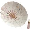 XYNM Ombrello Pieghevole Ombrellone Parasole In Stile Retrò Con Telaio Lega Di Alluminio Colorato A Tre Pieghe E 16 Coste Ombrelli Umbrella