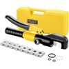 TEENO Pinza Idraulica Crimpare 10T con 9 Dadi Esagonali Corsa 12mm TEENO, Set di Strumenti di Crimpatura 4-70mm² Pinza Crimpatrice per Capicorda in Rame e Alluminio