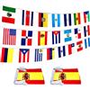 LoveVC 2 set di 22 bandierine in lingua spagnola per aule latinoamericane latino e latine, 15,2 m