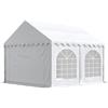 TOOLPORT 4x4 mTendone per feste PREMIUM PVC bianco 100% impermeabile Gazebo da giardino Tendone da esterno Tenda party