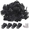 Glarks 120 pezzi 5/16 pollici nero nylon vite montaggio tipo R cavo clip kit morsetto con 120 viti per filo, condotto e condotto cavo