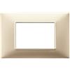 Vimar 14653.22 Plana placca 3 moduli, 12x8x0.9cm, champagne opaco
