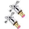 Toddmomy Manopole Rubinetto Caldo e Freddo 1/2 Pollice Stile Vittoriano, Set 2 Pezzi per Maniglie Lavandino e Bidet, Adatte per Rubinetti Doppia Entrata in Cucina e Bagno Colore Casuale
