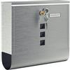 MONZANA® Cassetta Postale da Esterno 31x10x34 cm 2 Chiavi Targhetta Nome Cassette Lettere Box Posta da Muro Post Box Buca Portalettere Portagiornale