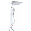 MIROMA.SHOP METAFORM modello Zeus colonna doccia con soffione quadrato 25 cm e doccetta 10 cm
