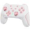 Matbip Controller Wireless Pro per Switch/Switch Lite/Switch OLED, Controller wireless per interruttore con 2 pulsanti posteriori, Turbo a 3 livelli regolabile (rosa)