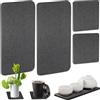 Vylro 4 Pezzi Vassoio in Pietra Assorbente per Lavello,8cm×8cm/16cm×8cm | Assorbendo La Pietra per Il Lavandino,Grigio Sottobicchieri Diatomite per Garage,Cucina,Bagno e Hotel (Rettangolare+Quadrato)