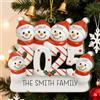 Smile lab Decorazione Natalizia Personalizzata con Nomi,Pallina di Natale Acrilica con Famiglia Pupazzo di Neve,2-8 Nomi,Addobbo Albero di Natale Personalizzato,Regalo Originale per Famiglia e Amici (style03)