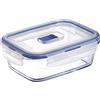 Luminarc Pure Box Contenitore Ermetico rettangolare, Trasparente, 16 x 11 x 6 cm (0.82 L)
