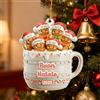 Smile lab Decorazione Natalizia Personalizzata con Nomi - Pallina di Natale Acrilica di Neve, 2-8 Nomi, Addobbo Albero di Natale Personalizzato 2025, Regalo Originale per Famiglia e Amici(Tazza Bianca)