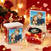 Smile lab Carillon Personalizzato con Foto Music Box Personalizzato con Luce e Canzone Mini Giradischi Vinili Idee Regalo Donna Regalo San Valentino per Lui e Lei Compleanno Anniversario di Coppia