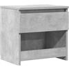 vidaXL Comodino Grigio Cemento 40x30x39 cm in Legno Multistrato