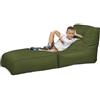 chilly pilley® per sedersi e sdraiarsi 2 in 1 - con imbottitura in EPS - poltrona a sacco gigante - bambini e adulti - cuscino per poltrona da esterno - diversi colori, verde scuro
