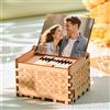 Smile lab Carillon Legno Personalizzato Foto, Musica e Testo,Scatola Musicale per Donna, Uomo o Coppia, Foto Personalizzata Idea Regalo,Regali San Valentino per Lui, Lei, Donna, Mamma e Amica