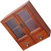 ADOCARN Mobiletto Legno Vintage con Doppia Porta e Cassetti per Gioielli | Finitura Antica Marrone, Base Stabile e Struttura Solida, per Ingresso e Camera da Letto