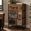Mendler Comò cassettiera da farmacia HWC-Q78, cassetti decorativi, stile industriale vintage shabby, legno e metallo, 84x53x31cm