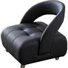 GIZNXBA Pouf Sgabello Poggiapiedi In Pelle Con Ergonomico Schienale Per Divano Poggiapiedi Imbottito Con Rotelle Sgabello Imbottito Morbido Per Soggiorno, Camera Da Letto(Black)