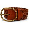 Dragon Cintura 16Play Oval Buckle 5Cm Donna Tan/Black Edges