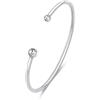 S'Agapõ Bracciale Donna, Bracciale Rigido in Acciaio e Cristalli | Collezione Click - SCK236