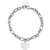 S'Agapõ Bracciale Donna in Acciaio | Bracciale Con Cristalli E Simbolo Cuore | Collezione Be My Family - SBY017