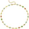 Jenosy Collana girocollo in oro 14 carati, placcata in oro 14 carati, lunga e delicata, alla moda, regalo per donna, 43 cm, Oro