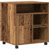 vidaXL Supporto per stampante in legno recuperato 60 x 50 x 67 cm Materiale a base di legno